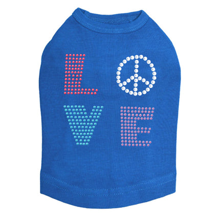 Love with Peace Sign - Dog Tank