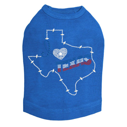 I Love Texas - Dog Tank