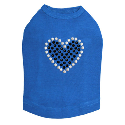 Black Rhinestone Heart - Dog Tank