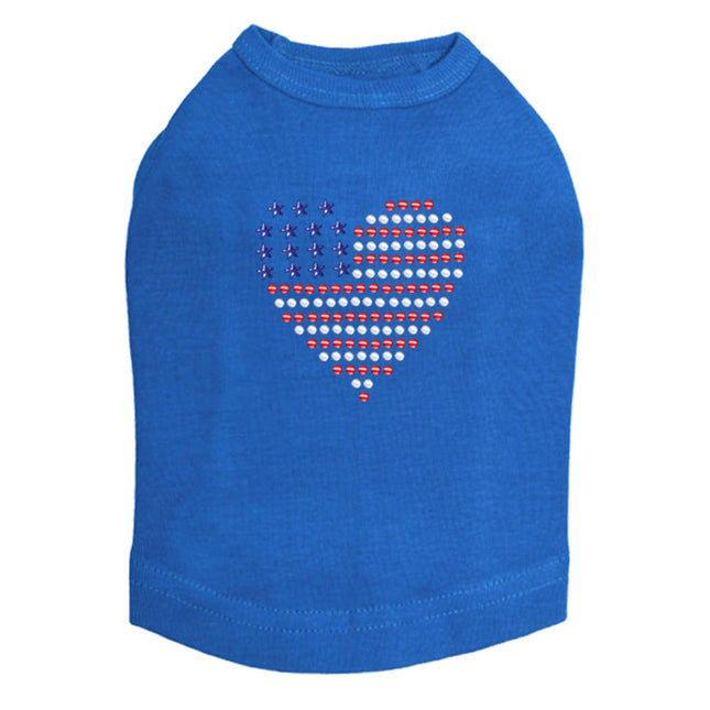 Patriotic Heart 1 - Dog Tank