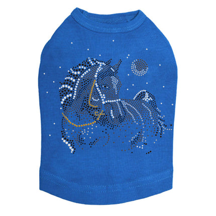 Horse with Stars & Moon - Dog Tank