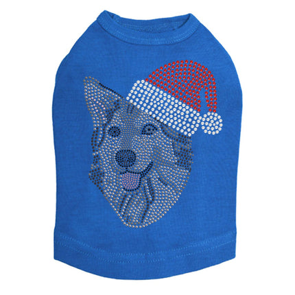 Husky/Tamaskan with Santa Hat - Dog Tank