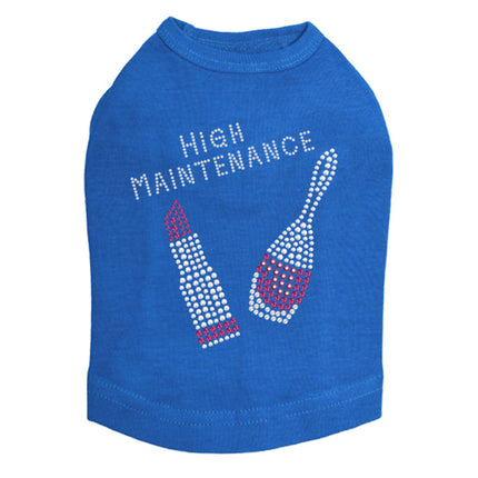 High Maintenance with Nail Polish & Lipstick - Dog Tank