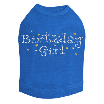 Birthday Girl with Stars - Dog Tank