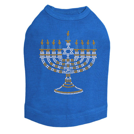 Menorah - Small (Blue, Silver, & Gold) - Dog Tank