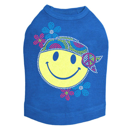 Happy Face Hippy - Dog Tank