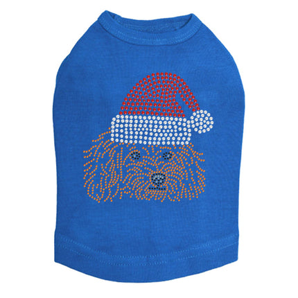 Teddy Poodle with Santa Hat - Dog Tank