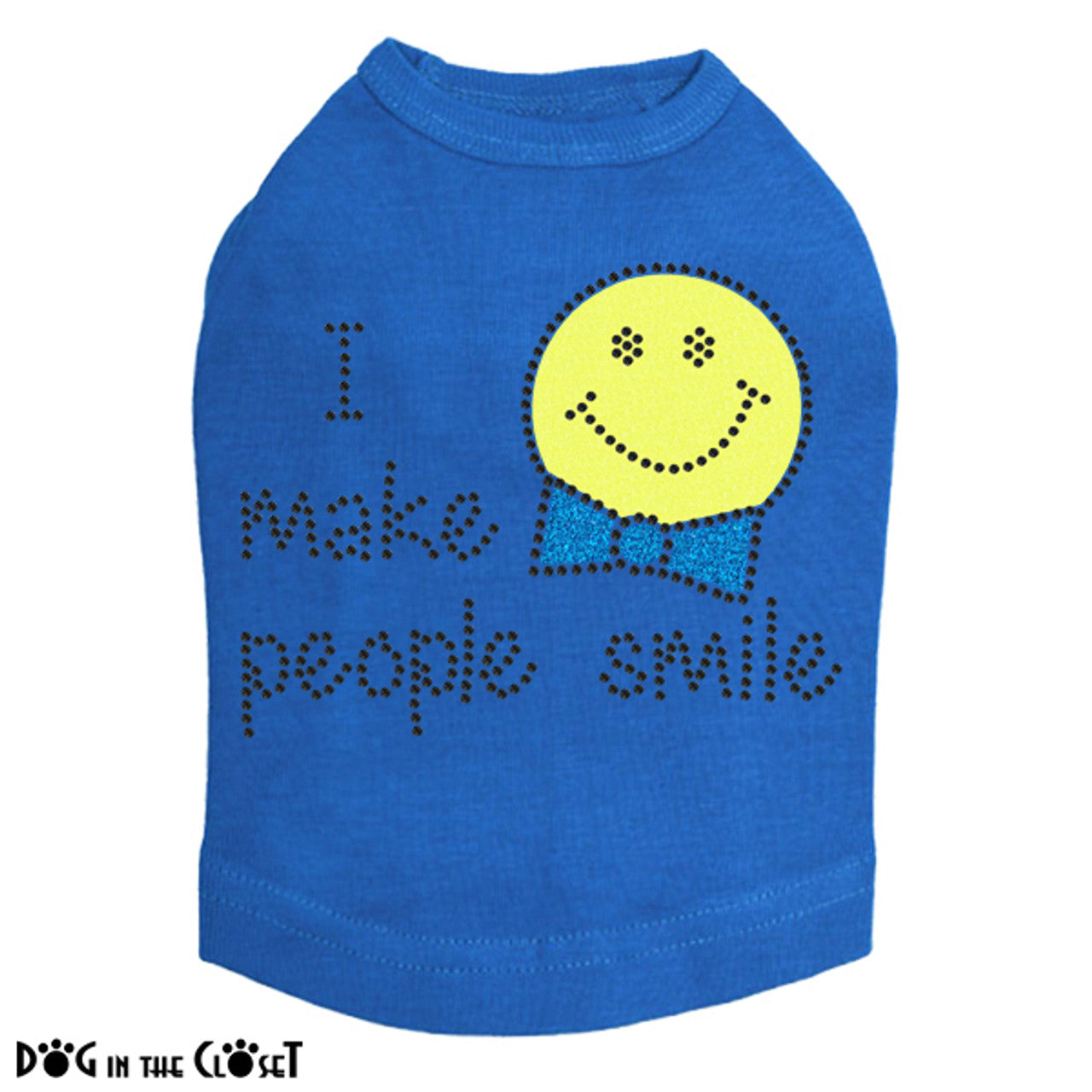 I Make People Smile (Boy) - Dog Tank Royal Blue