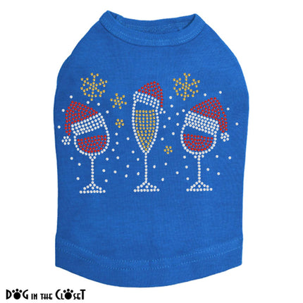 Christmas Wine Glasses - Dog Tank