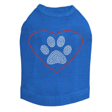 Heart with Paw - Dog Tank