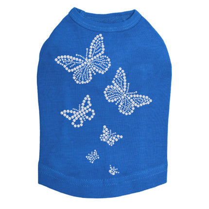 Rhinestone Butterflies - Dog Tank