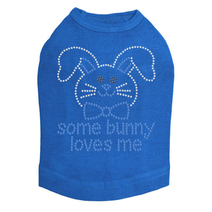 Some Bunny Loves Me (Blue) - Dog Tank