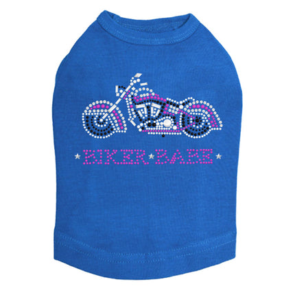 Biker Babe - Pink Motorcycle - Dog Tank