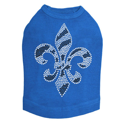 Fleur de Lis (Zebra Print) - Dog Tank