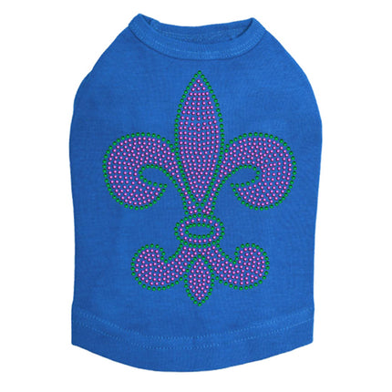 Fleur de Lis Purple & Green - Dog Tank