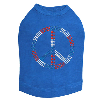 Peace Sign (Red, White, & Blue) - Dog Tank