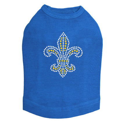 Fleur de Lis (Gold Rhinestones) - Dog Tank