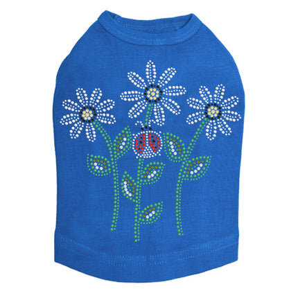 Daisies with Lady Bugs - Dog Tank