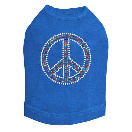 Peace Sign (Multicolor) - Dog Tank