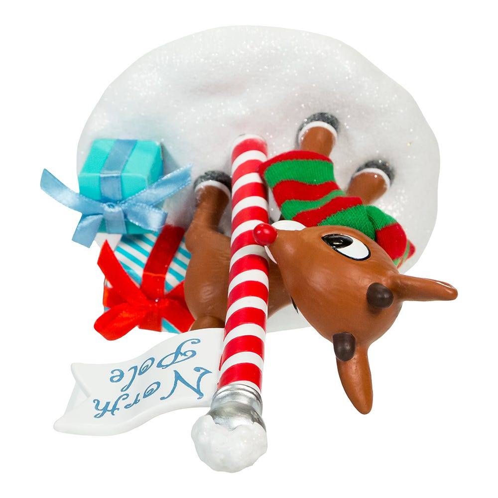 Kurt Adler 6.5-Inch Fabriché Rudolph North Pole Table Piece