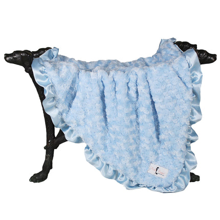 Baby Ruffle Dog Blanket (Blue)