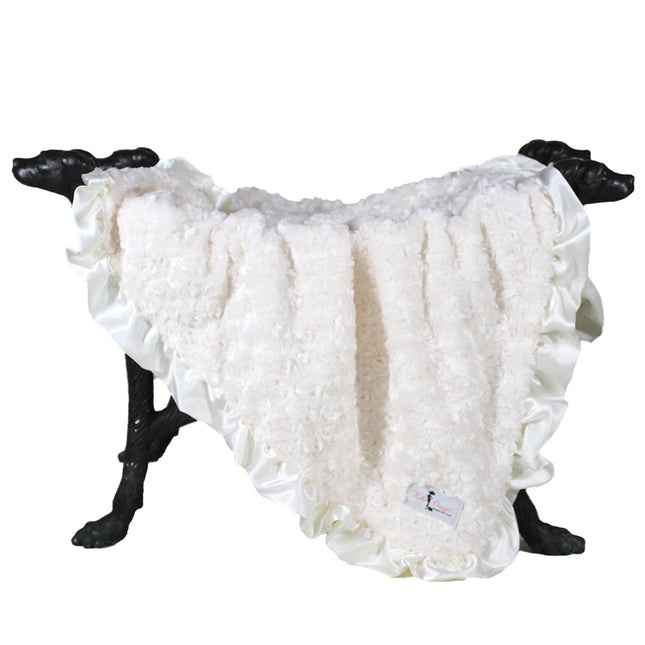 Baby Ruffle Dog Blanket (Cream)