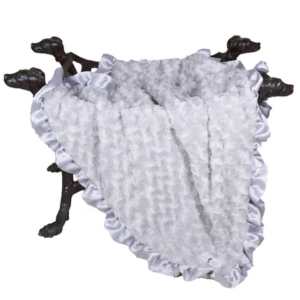 Baby Ruffle Dog Blanket (Silver)