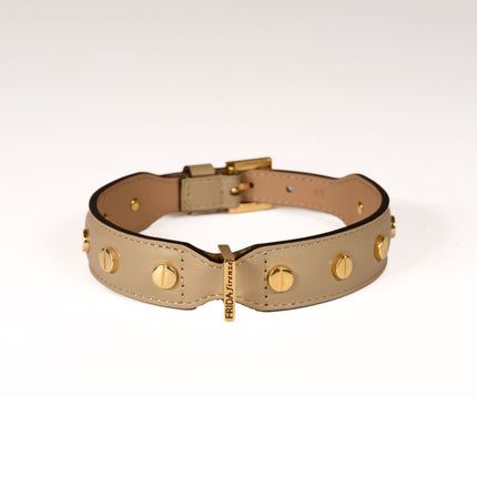 Stud Screw Mud Leather Collar