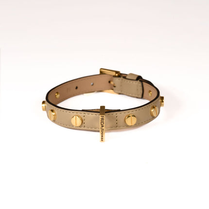 Stud Screw Mud Leather Collar