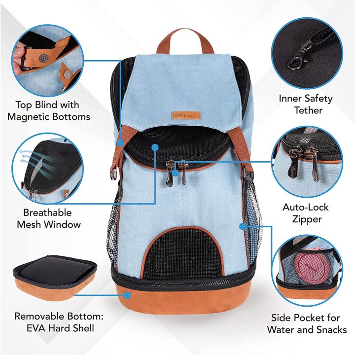 New Denim Lightweight Pet Backpack for Dogs & Cats