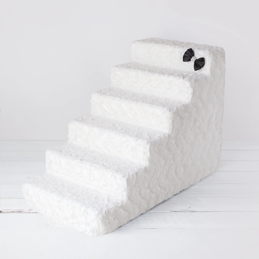 Luxury Pet Stairs 6 Step in Classic Ivory
