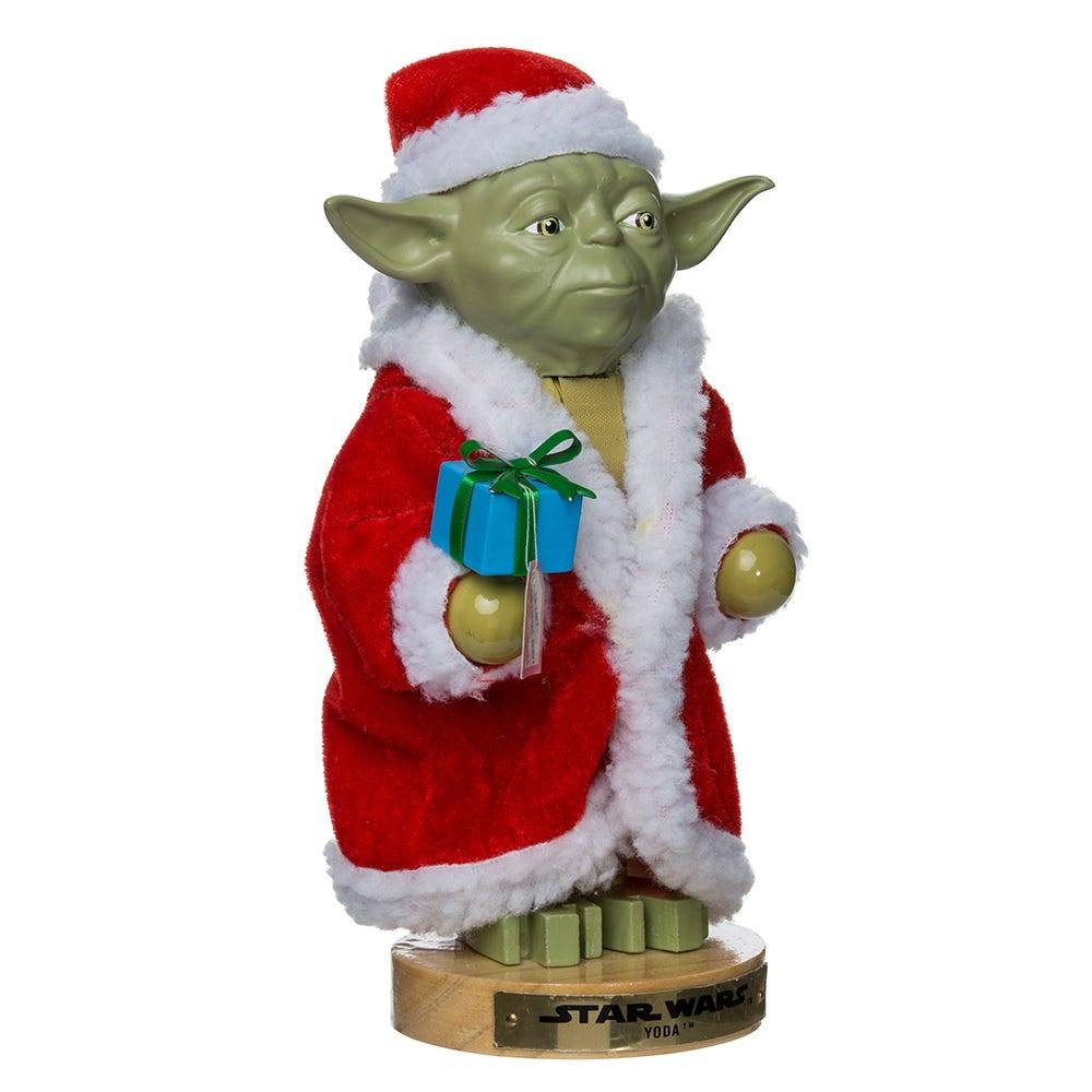 Kurt Adler 9-Inch Yoda in Santa Robe Nutcracker