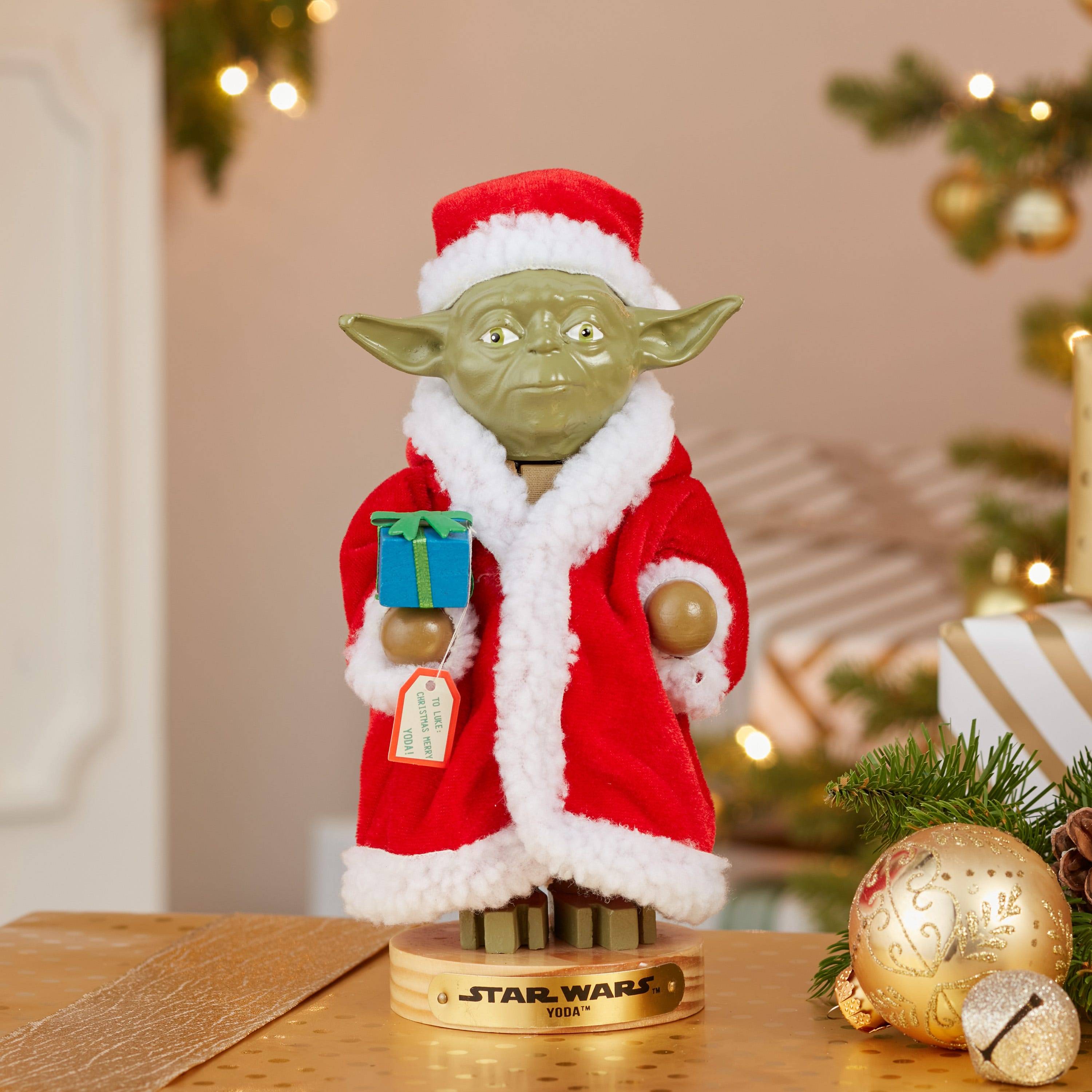 Kurt Adler 9-Inch Yoda in Santa Robe Nutcracker