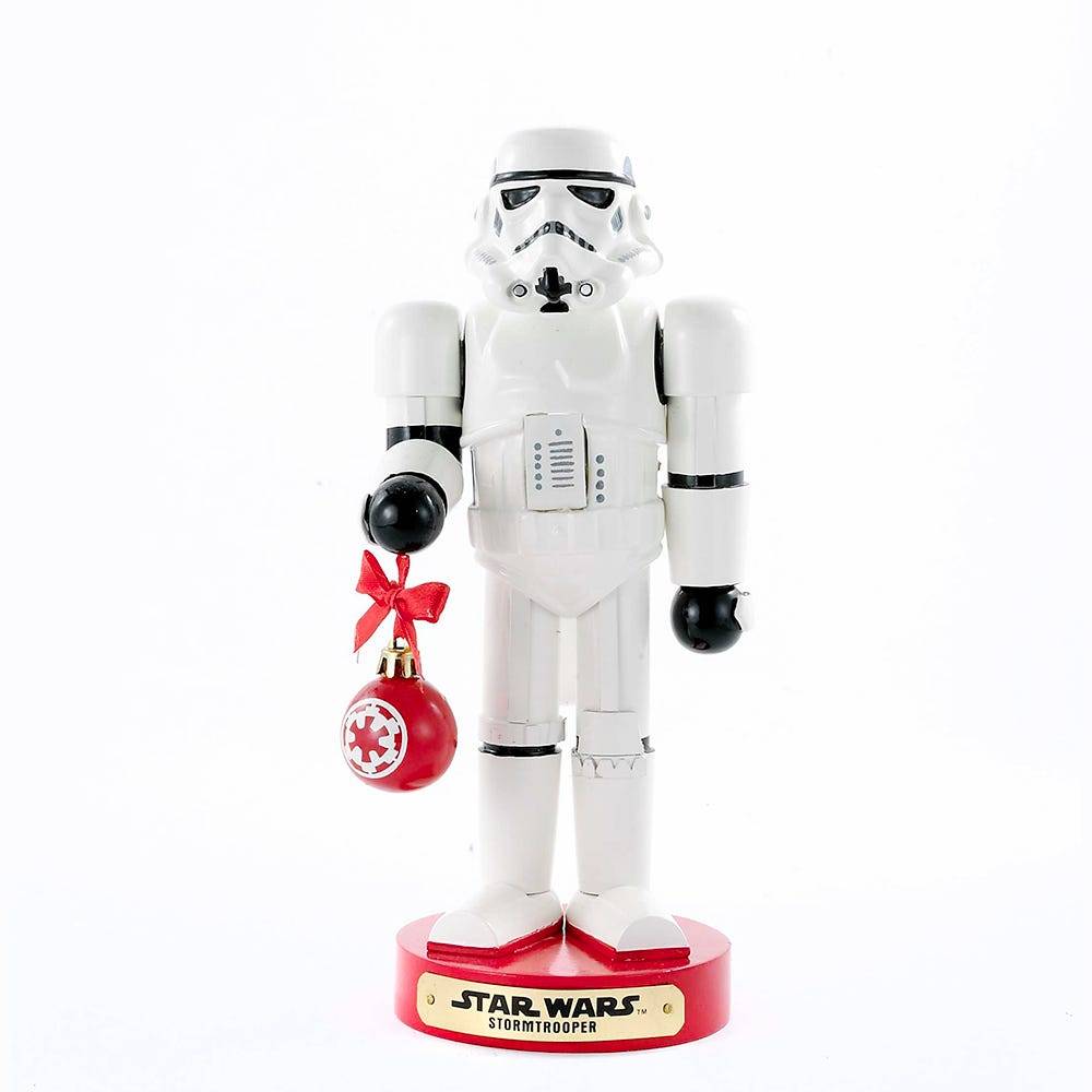 Kurt Adler 9.5-Inch Stormtrooper with Ball Ornament Nutcracker