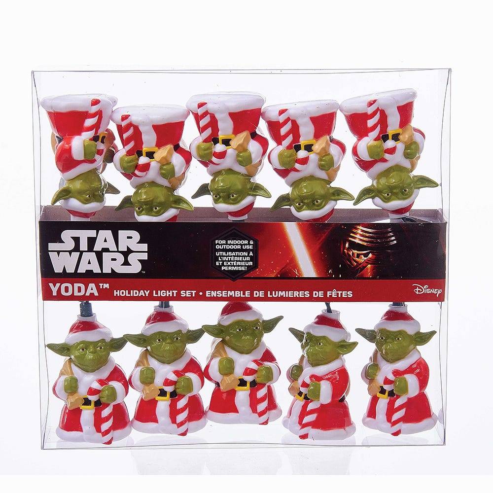 Kurt Adler UL 10-Light Star Wars Santa Yoda Light Set