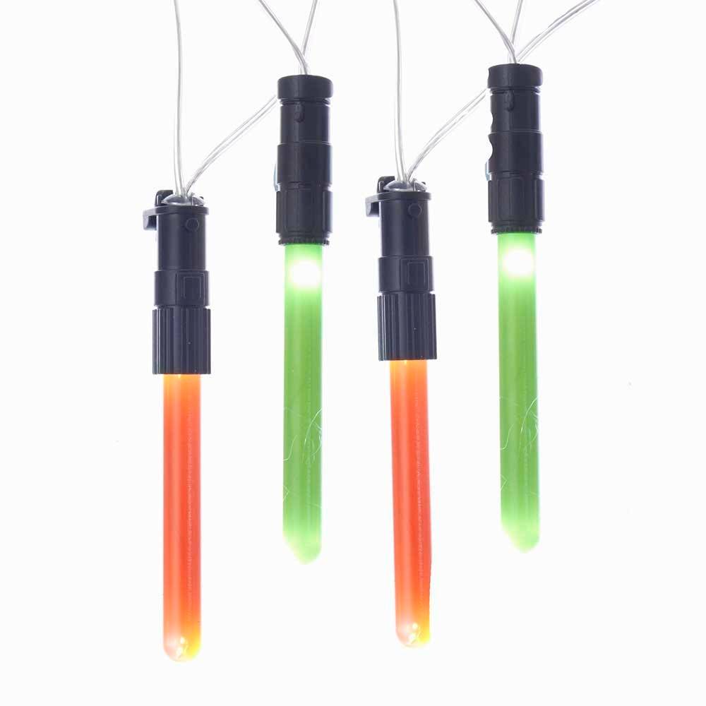 Kurt Adler Star Wars Light Sabers Battery Operated 20 Lights with 10 Light Sabers