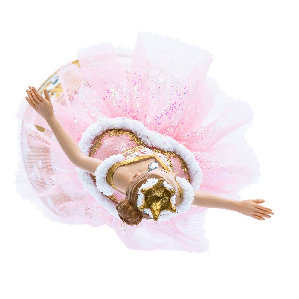 Kurt Adler 10-Inch Pink Ballerina Figure with Musical Base