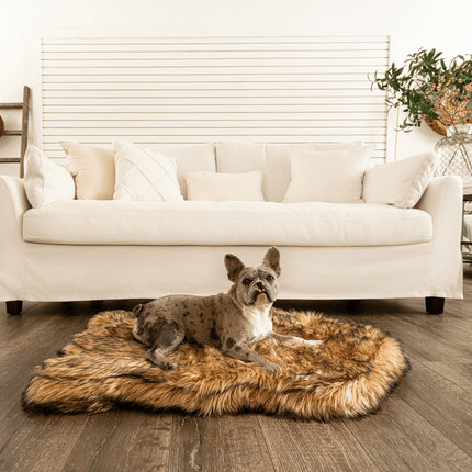 PupRug by Paw.com™ Faux Fur Orthopedic Dog Bed - Curve Sable Tan