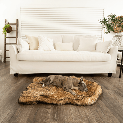 PupRug by Paw.com™ Faux Fur Orthopedic Dog Bed - Curve Sable Tan