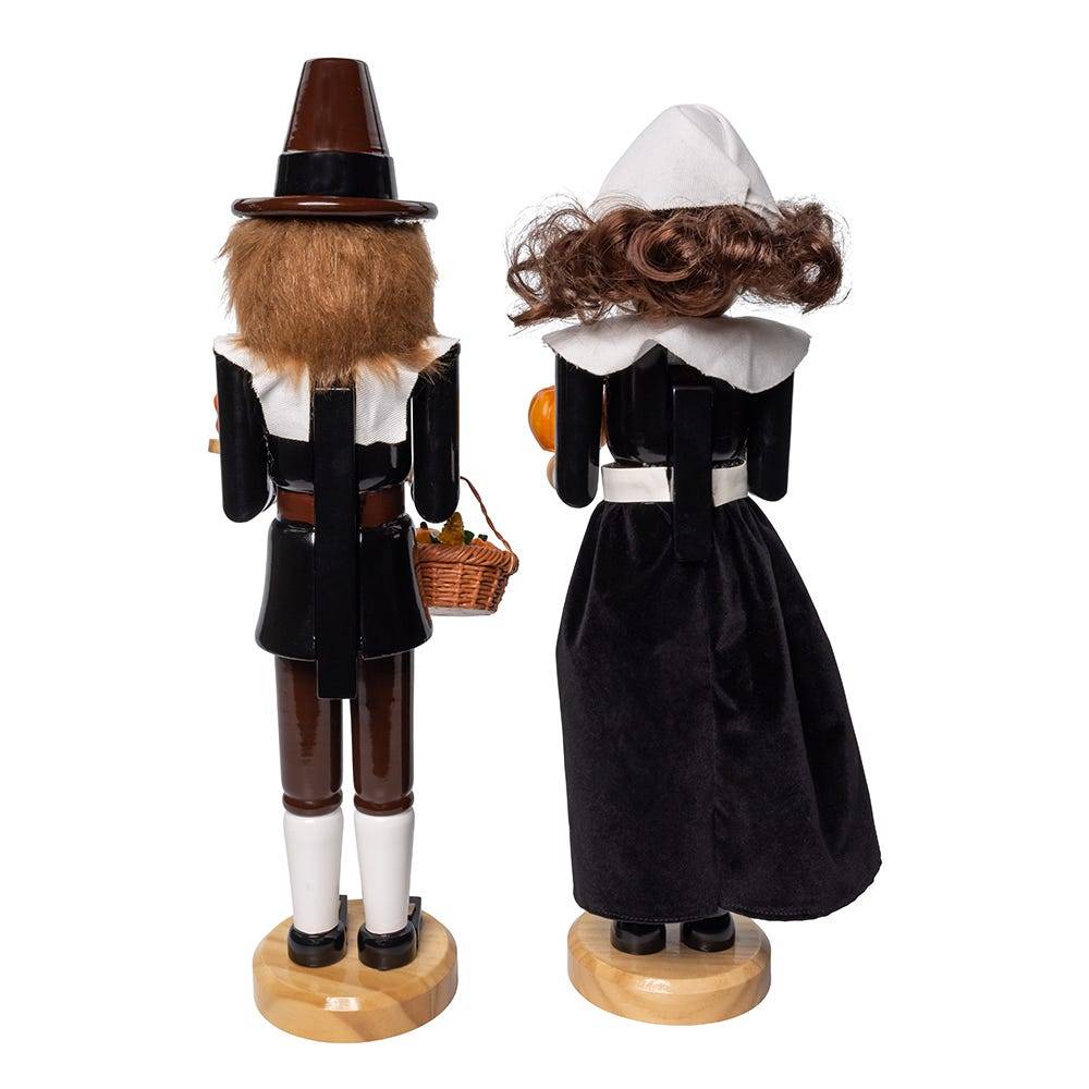 Kurt Adler 15-Inch Pilgrim Nutcrackers 2-Piece Set