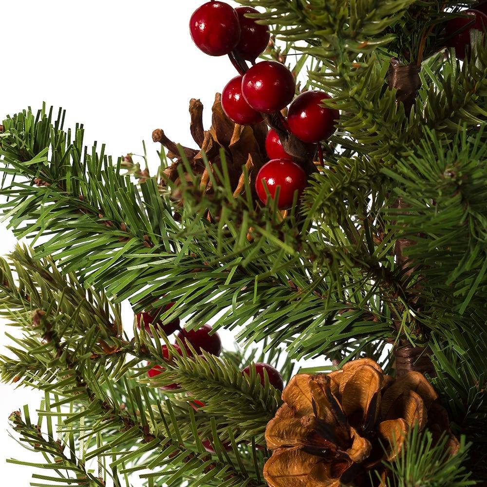 Kurt Adler 24-inch Red Berries and Pinecones Tree