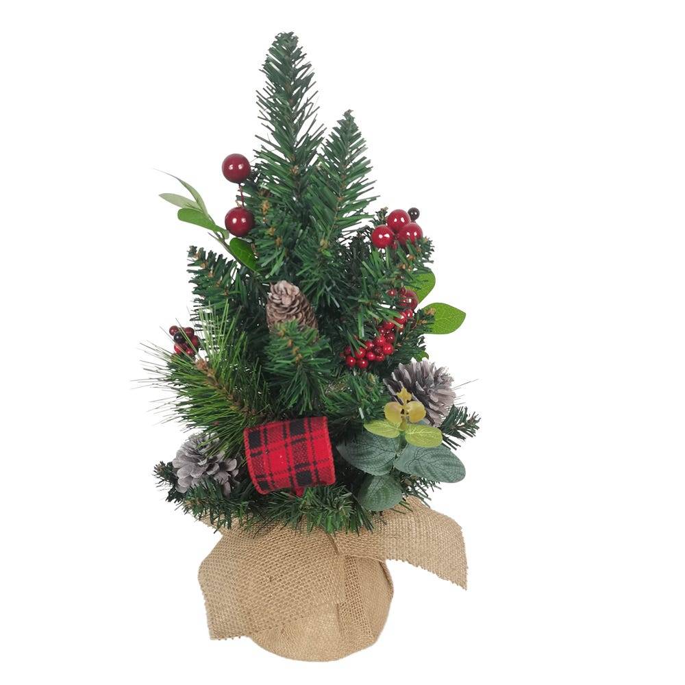 Kurt Adler 18-Inch Berries and Pinecone Ribbon Tree