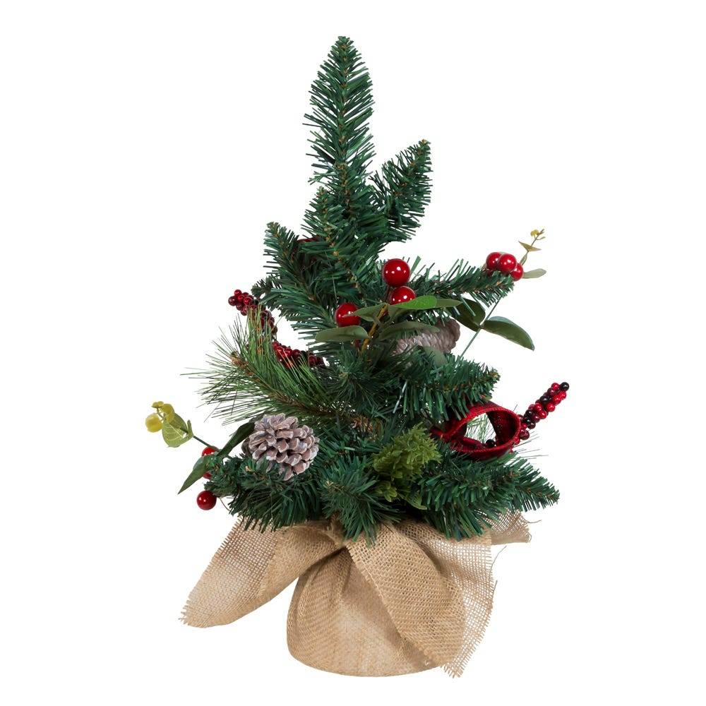 Kurt Adler 18-Inch Berries and Pinecone Ribbon Tree