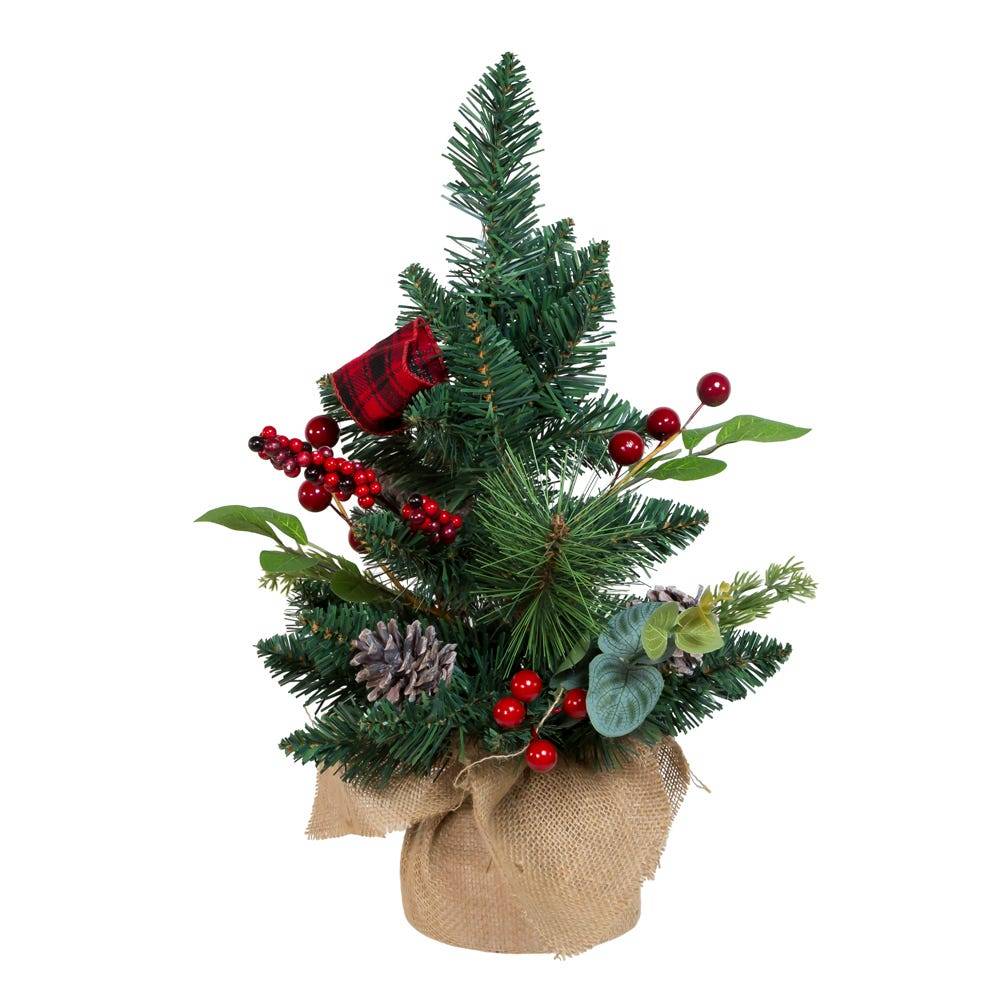 Kurt Adler 18-Inch Berries and Pinecone Ribbon Tree