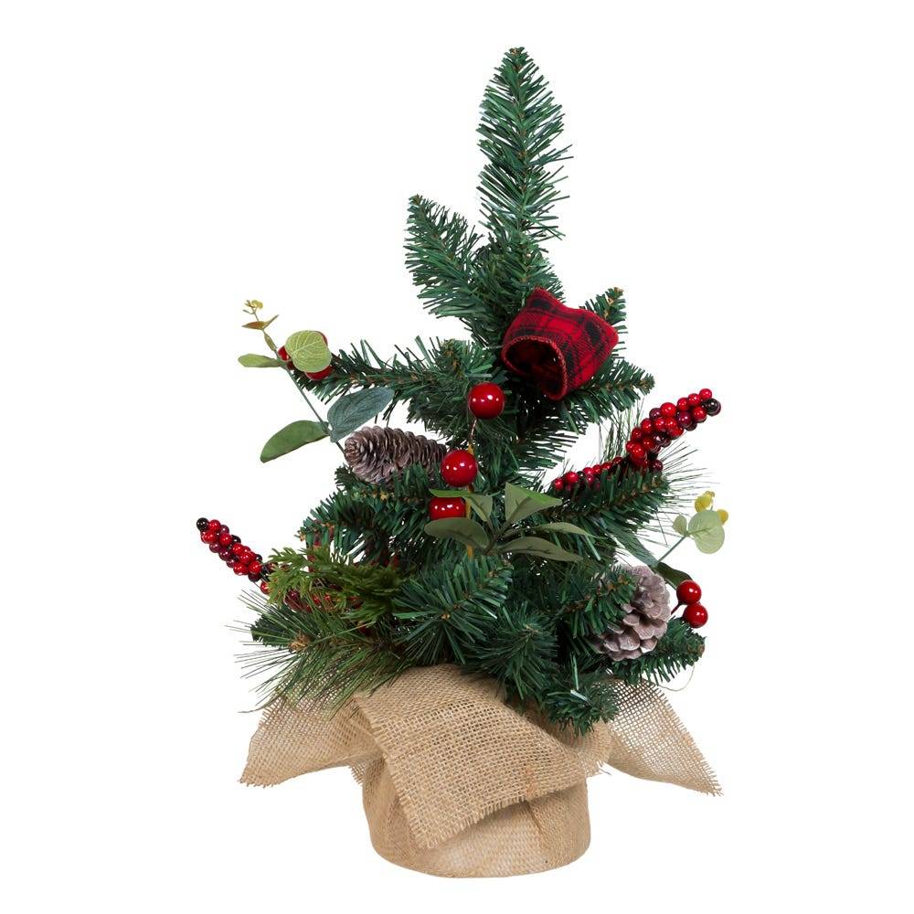 Kurt Adler 18-Inch Berries and Pinecone Ribbon Tree