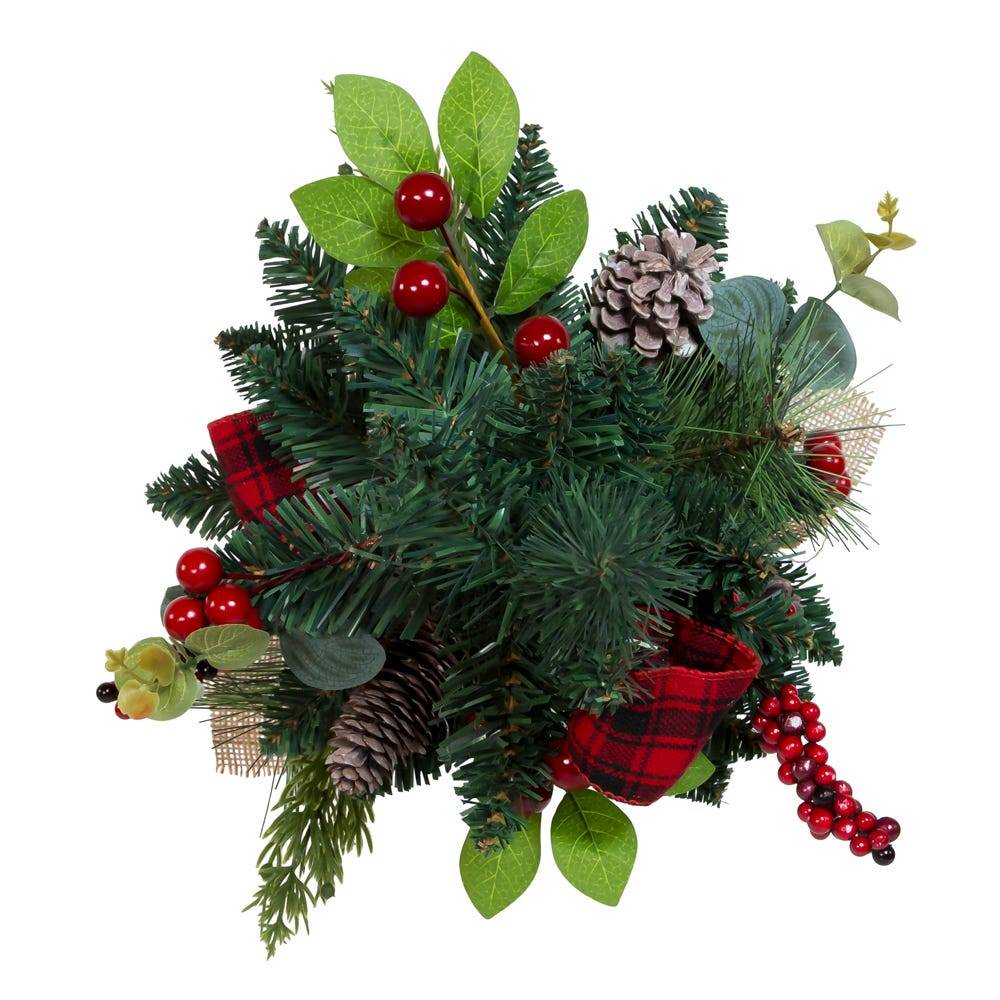 Kurt Adler 18-Inch Berries and Pinecone Ribbon Tree