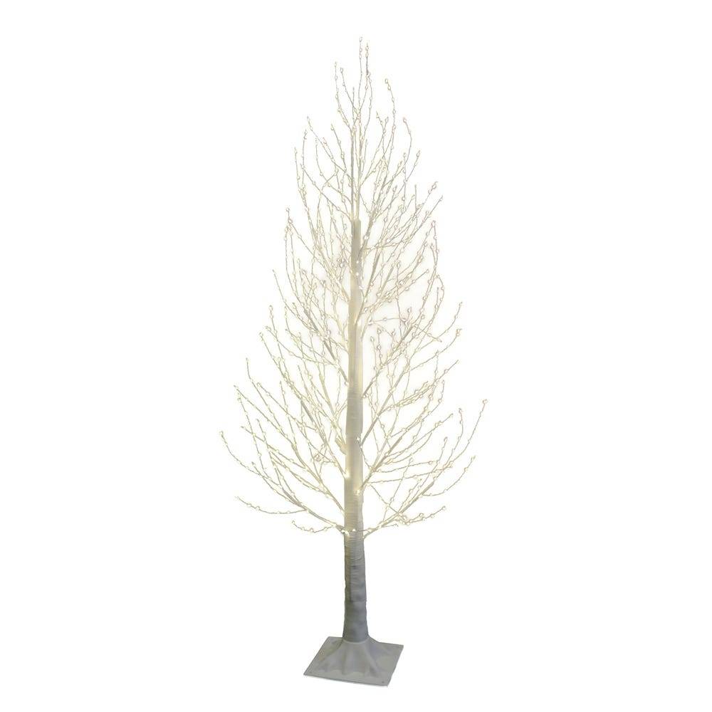 Kurt Adler 5-Foot Winter White Twig Tree and 900-Light Warm White Fairy LED