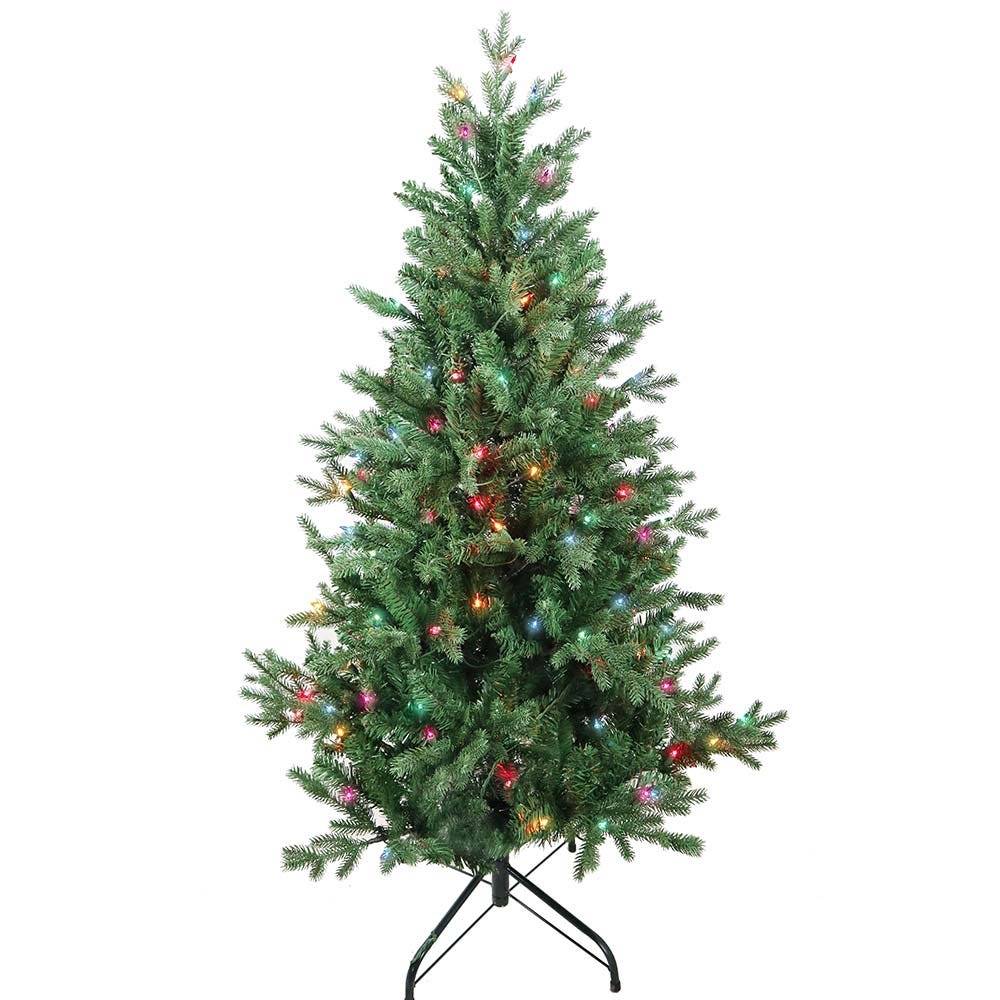 Kurt Adler 4.5-Foot Pre-Lit Multi-Color Incandescent Jackson Pine Tree