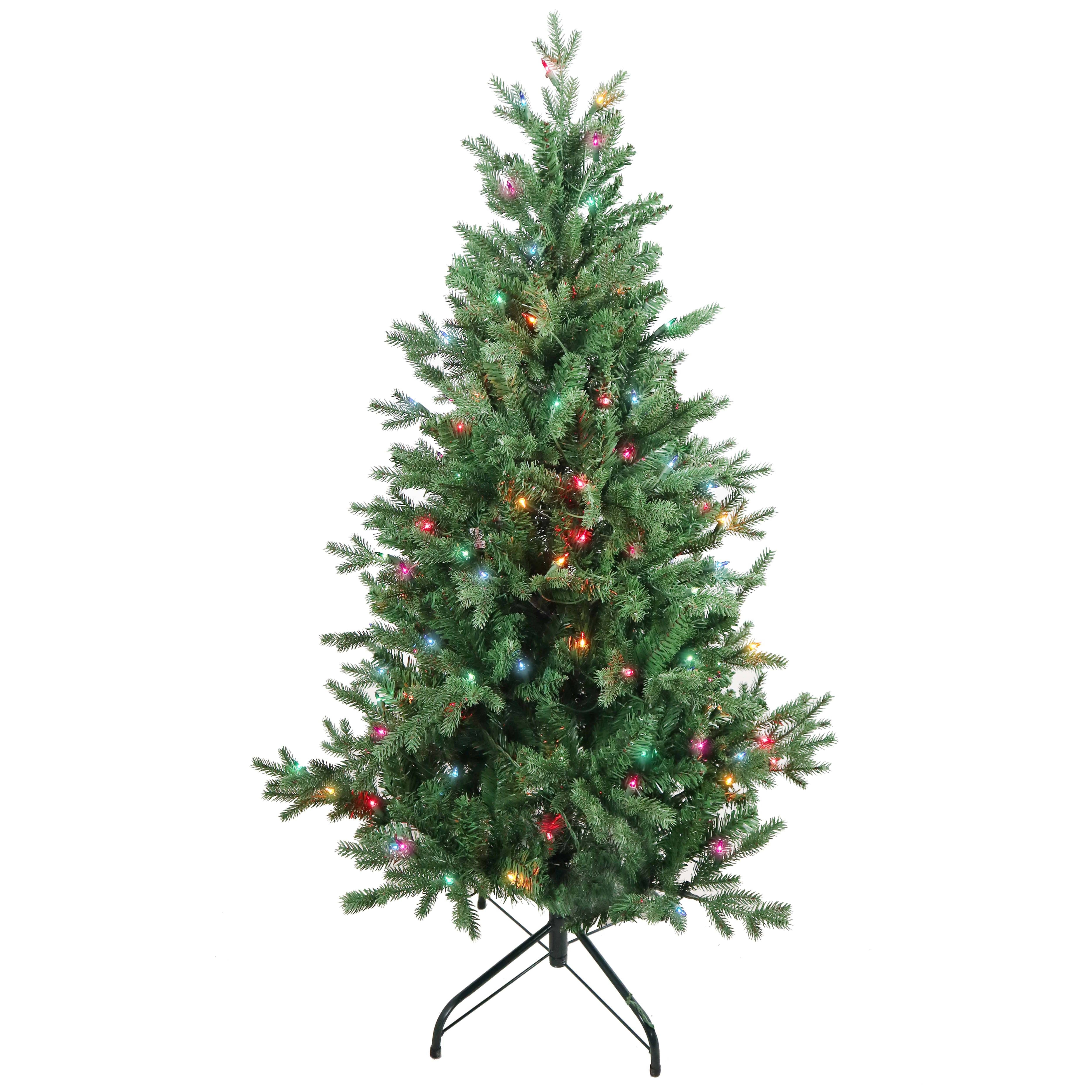 Kurt Adler 4.5-Foot Pre-Lit Multi-Color Incandescent Jackson Pine Tree