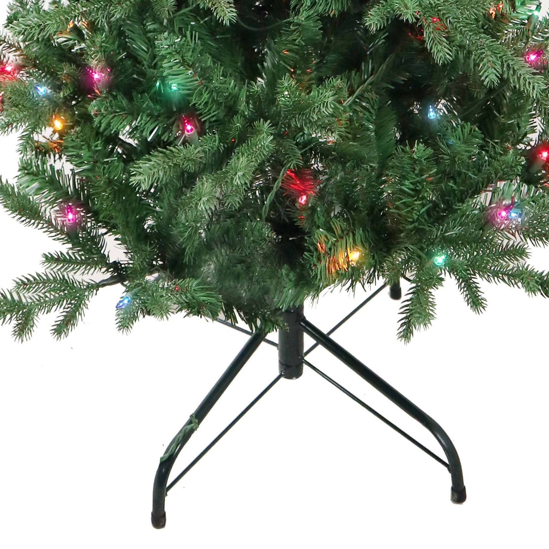 Kurt Adler 4.5-Foot Pre-Lit Multi-Color Incandescent Jackson Pine Tree